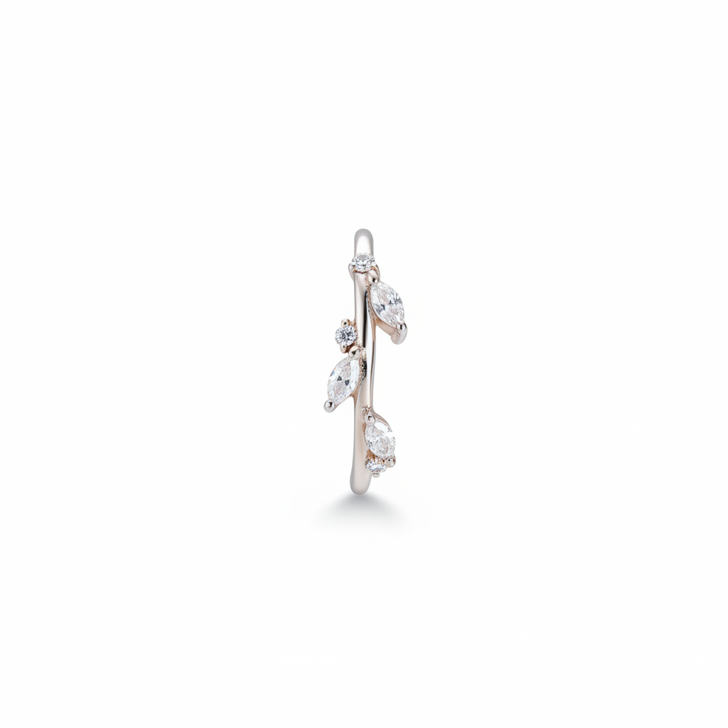 92.5 Silver Leaf Ring for Women Size 12 | Stylish Nature-Inspired Design | Elegant Fashion Jewellery