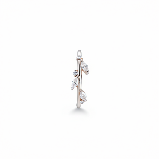 92.5 Silver Leaf Ring for Women Size 12 | Stylish Nature-Inspired Design | Elegant Fashion Jewellery
