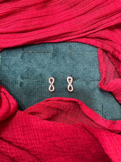 92.5 Silver Infinity Earrings for Women | Stylish Forever Design | Elegant Daily Wear Jewellery