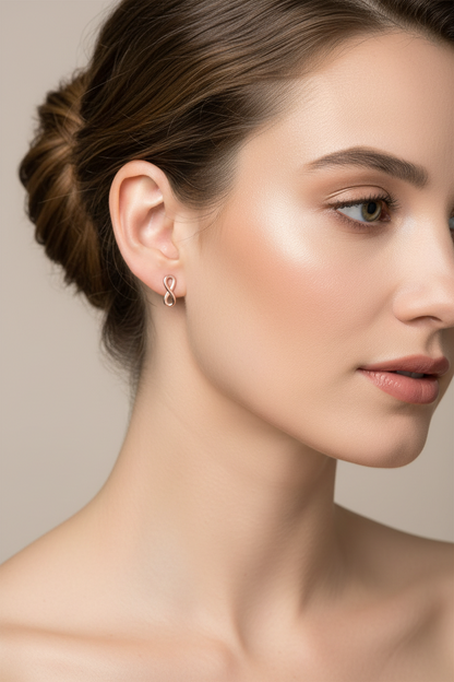 92.5 Silver Infinity Earrings for Women | Stylish Forever Design | Elegant Daily Wear Jewellery