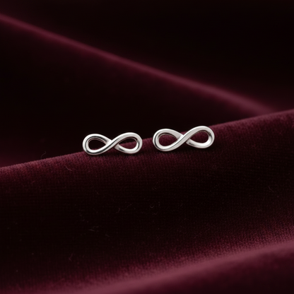 92.5 Silver Infinity Earrings for Women | Stylish Forever Design | Elegant Daily Wear Jewellery