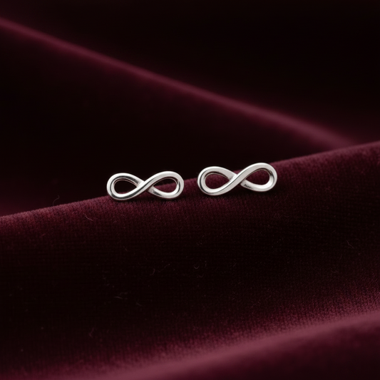 92.5 Silver Infinity Earrings for Women | Stylish Forever Design | Elegant Daily Wear Jewellery