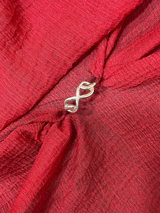 92.5 silver stylish infinity ring size 12