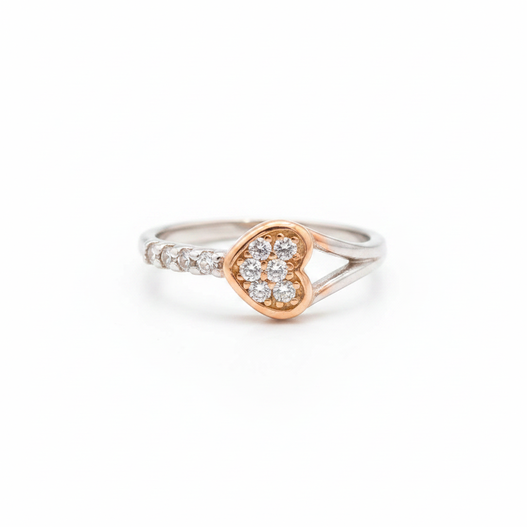 92.5 Silver Heart Ring for Women Size 12 | Stylish Affection Motif | Elegant Gift Jewellery