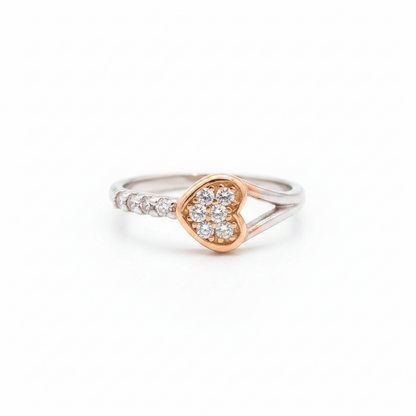 92.5 Silver Heart Ring for Women Size 12 | Stylish Affection Motif | Elegant Gift Jewellery