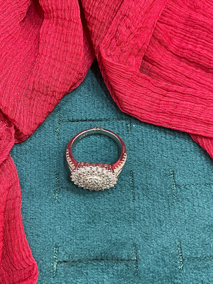92.5 Silver White Stone Ring for Women Size 9 | Classy Elegant Design | Premium Jewellery