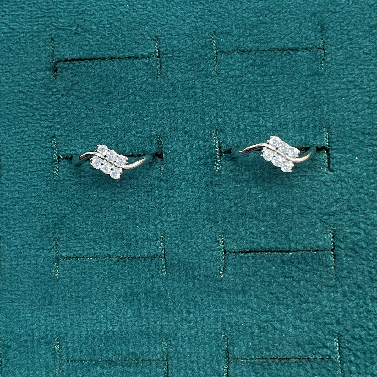 92.5 Silver CZ Toe Rings for Women
