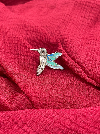 92.5 Silver Hummingbird Earrings for Women | Nature-Inspired Stylish Design | Elegant Jewellery