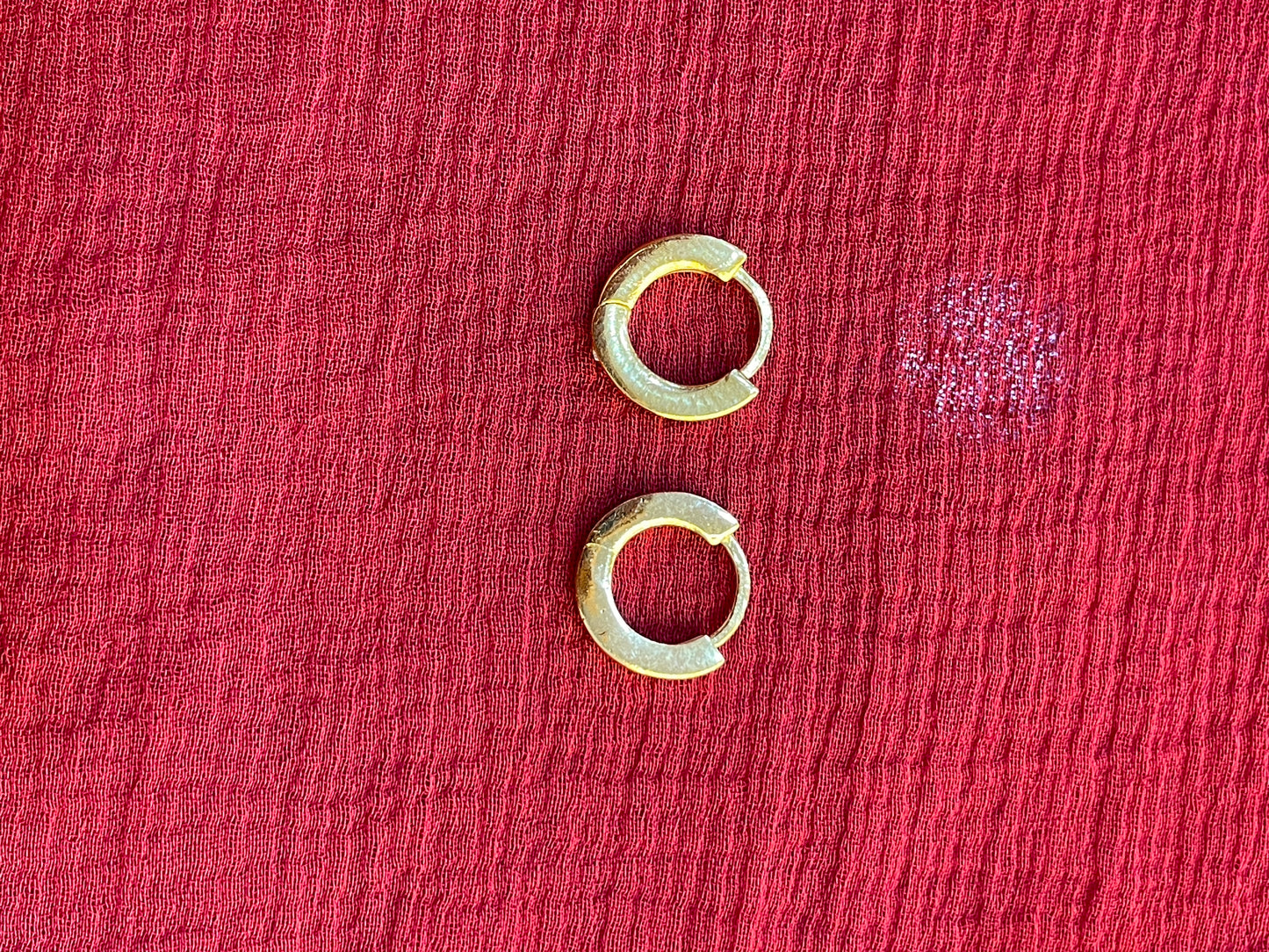 92.5 silver gold plated simple Bali earrings