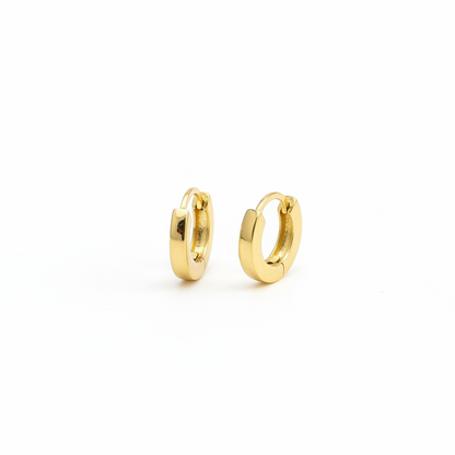 92.5 silver gold plated simple Bali earrings