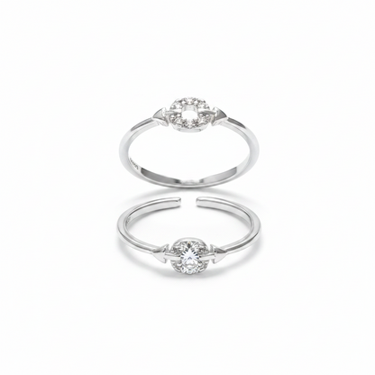 92.5 Sterling Silver Classy Toe Rings for Women | Refined Elegant Design