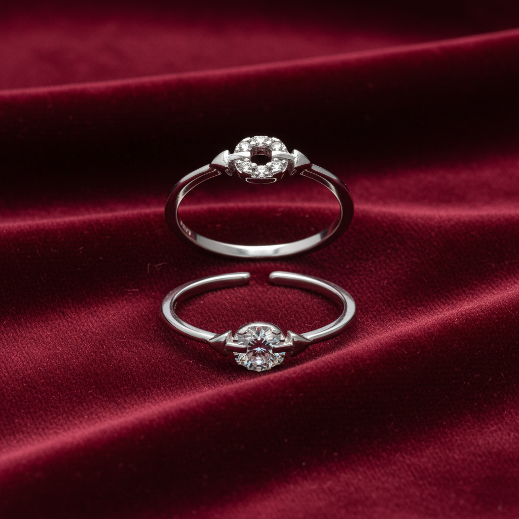 92.5 Sterling Silver Classy Toe Rings for Women | Refined Elegant Design