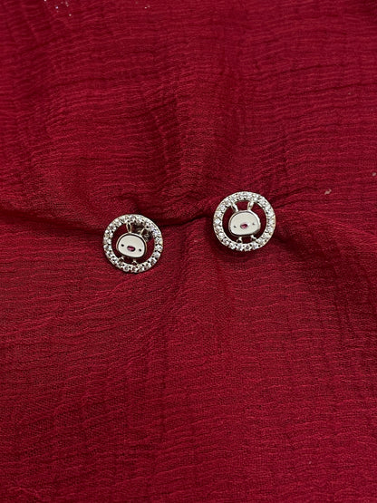 92.5 Silver Stylish Cute Earrings for Women | Trendy Elegant Design | Everyday Wear Jewellery