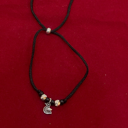 92.5 Sterling Silver Oxi Bird Thread Anklet - Single pc