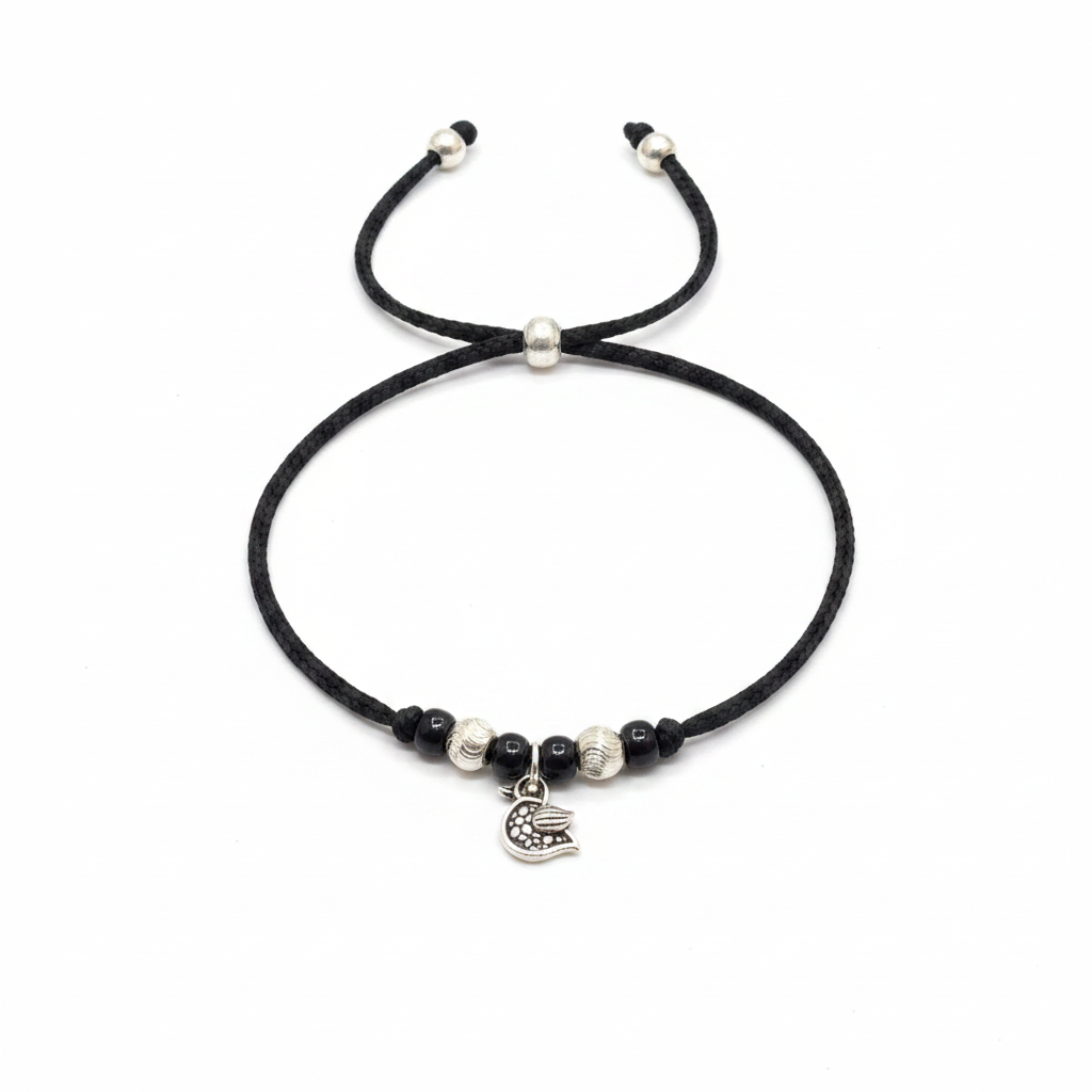 92.5 Sterling Silver Oxi Bird Thread Anklet - Single pc