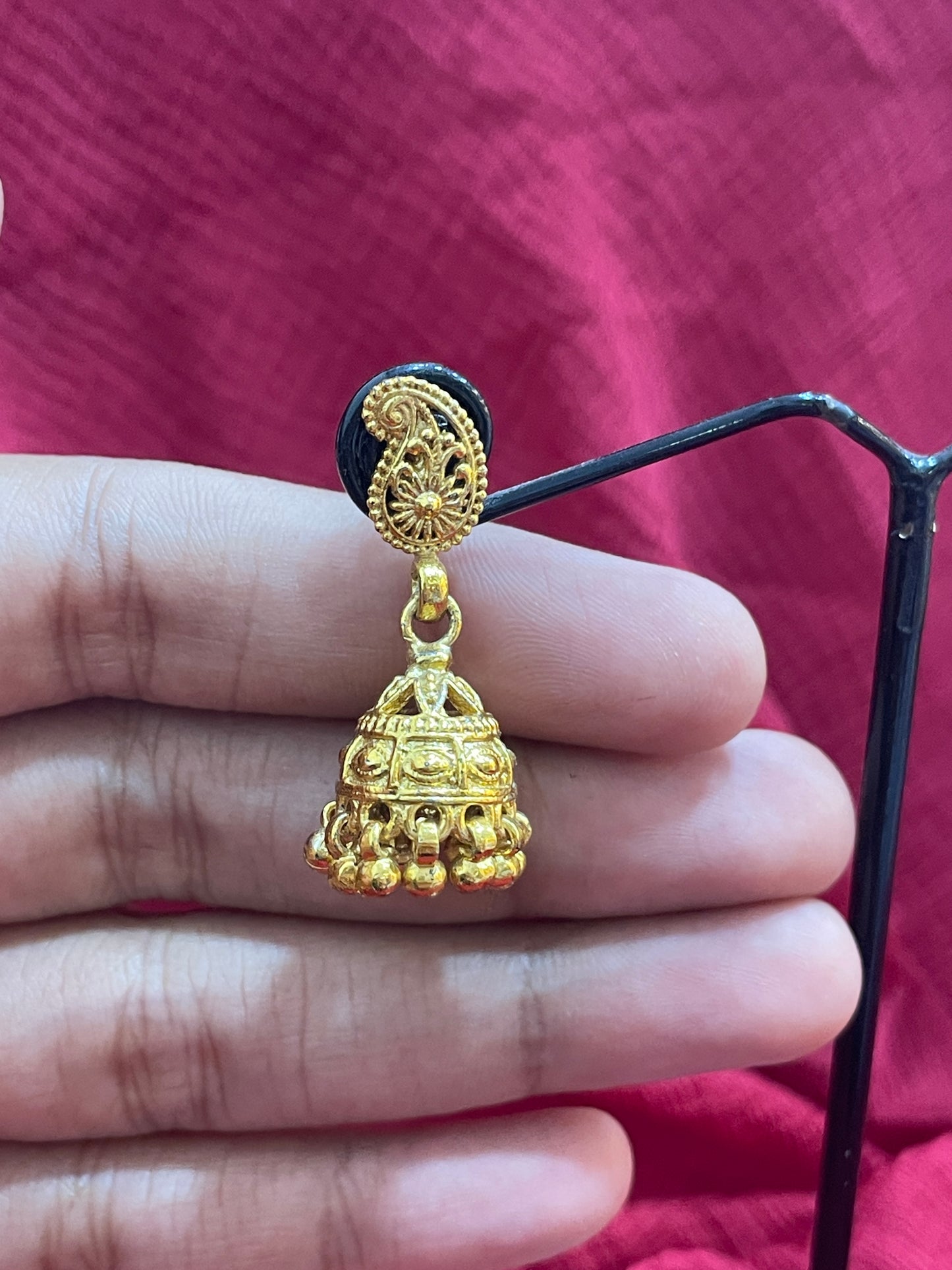 92.5 Silver Gold Plated Jhumka Earrings for Women | Stylish Traditional Design | Festive Jewellery