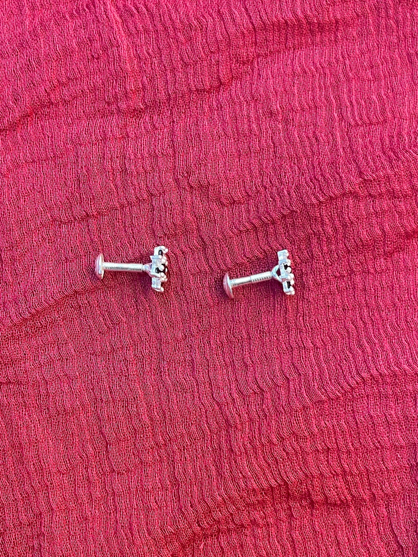 92.5 Silver Flower Second Studs / Nose Pin (Single Piece) | Elegant Floral Design | Jewellery