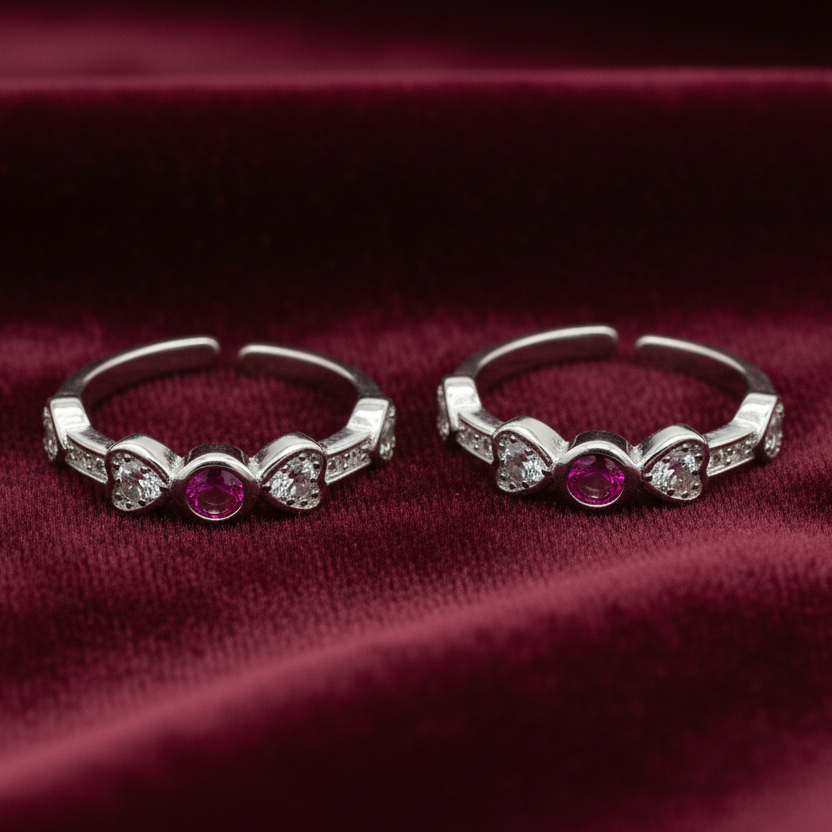92.5 silver toe rings 