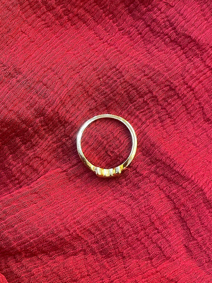 92.5 Silver Gold Plated Kids Ring Size 3 | Cute Minimal Jewellery for Children