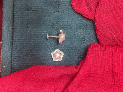 92.5 silver stylish classy pearl earrings