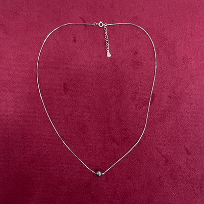 925 Silver Chain with Grey Pendant for Women