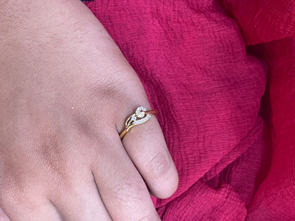 92.5 Silver Gold Plated Classy Ring for Women Size 12 | Elegant Timeless Design | Stylish Jewellery