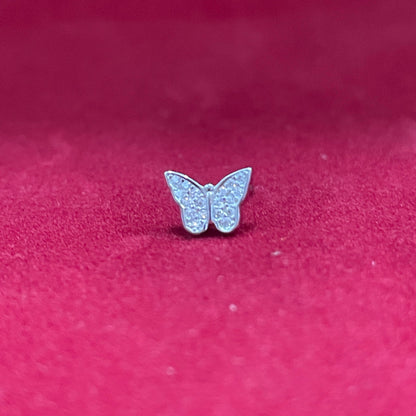 92.5 Sterling Silver Mini Butterfly Studs pair