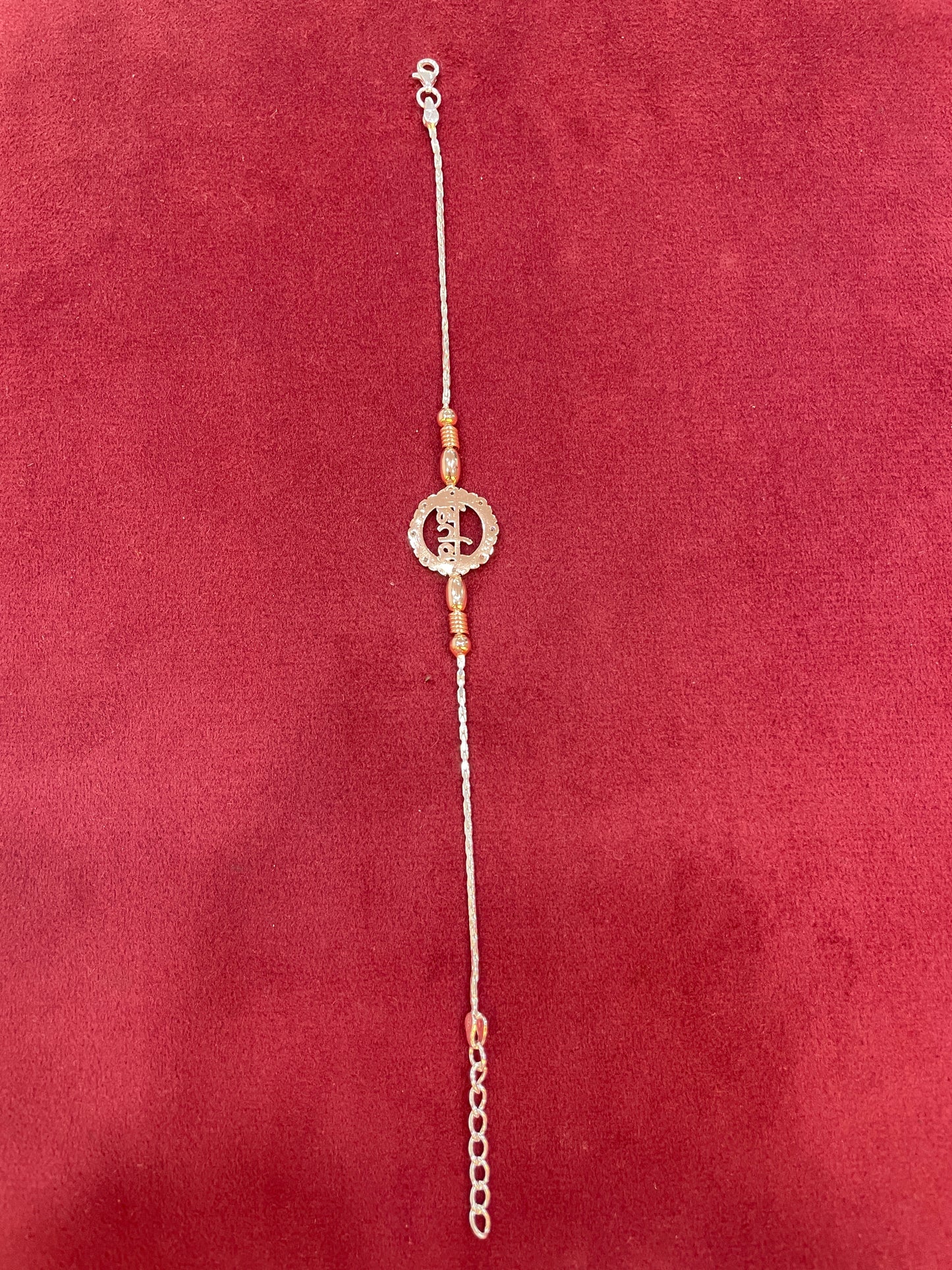 925 Silver Rosegold Rakhi