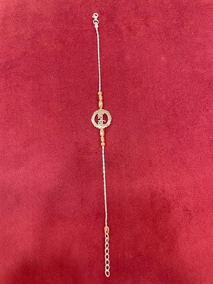 925 Silver Rosegold Rakhi