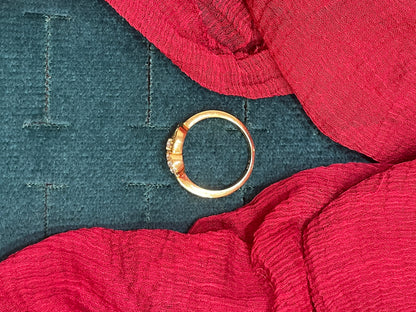 92.5 Silver Gold Plated Classy Ring for Women Size 12 | Elegant Timeless Design | Stylish Jewellery