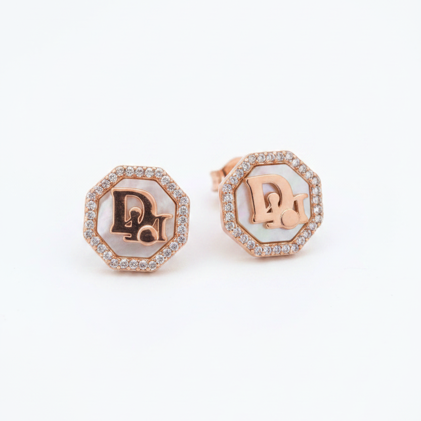 92.5 Silver Rose Gold Studs | Premium Smooth Finish | Elegant Jewellery