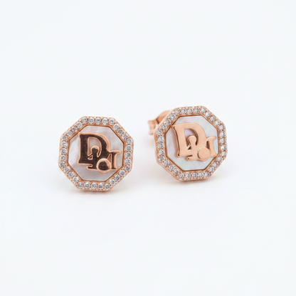 92.5 Silver Rose Gold Studs | Premium Smooth Finish | Elegant Jewellery