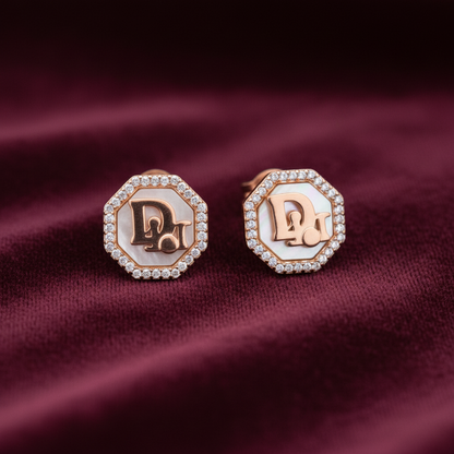 92.5 Silver Rose Gold Studs | Premium Smooth Finish | Elegant Jewellery