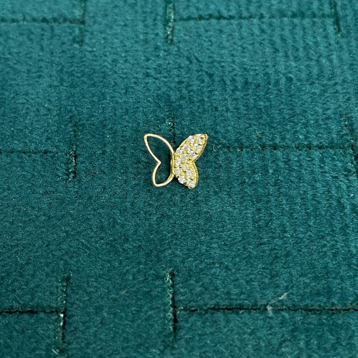 92.5 Sterling Silver Gold-Plated Butterfly Studs