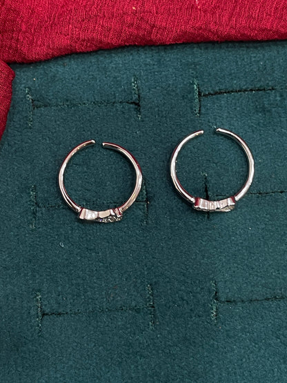 925 Silver Heart Toe rings