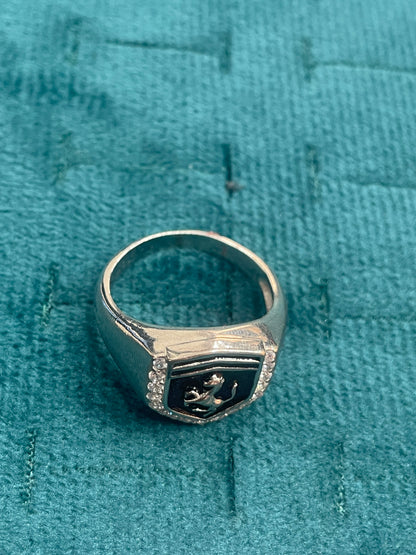 92.5 Silver Horse Men’s Ring Size 23 | Stylish Animal Motif Design | Elegant Jewellery