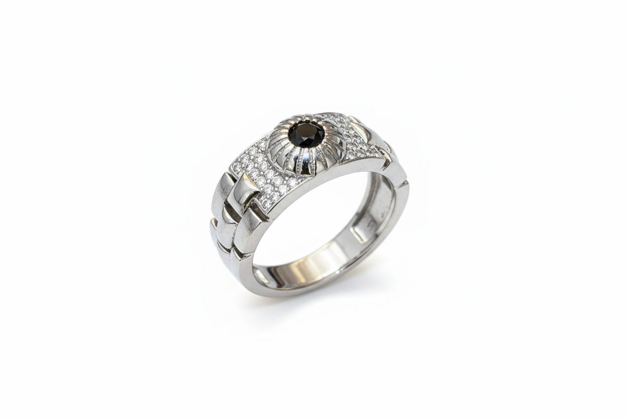 92.5 Silver Men’s Ring Size 21 | Stylish Bold Design | Elegant Fashion Jewellery
