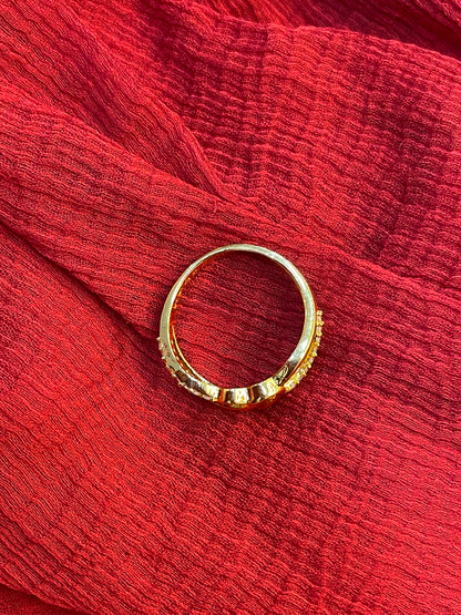 Gold Plated Silver Heart Love Ring