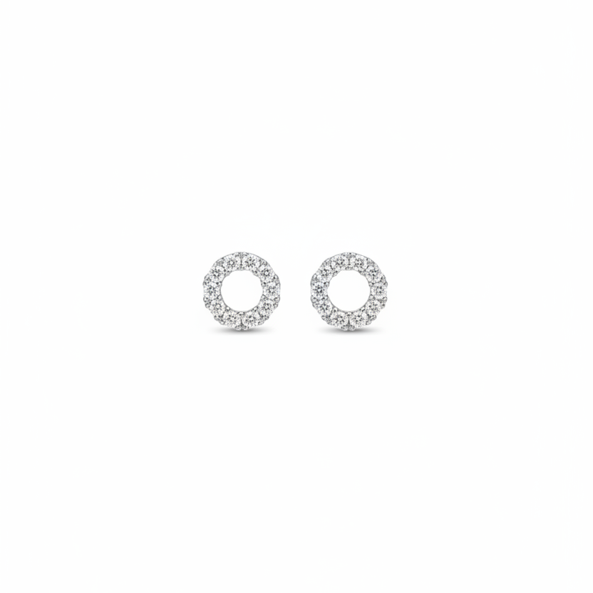 92.5 Silver Premium Round Studs | Elegant Classic Design | Jewellery