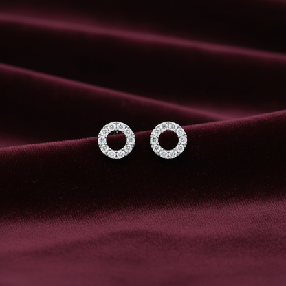 92.5 Silver Premium Round Studs | Elegant Classic Design | Jewellery
