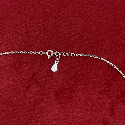 92.5 Silver MOP & Pave CZ Split Heart Pendant Necklace for Women