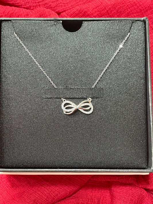 92.5 Silver Double Infinity Chain 18.5 Inches | Premium Stylish Symbolic Design | Jewellery