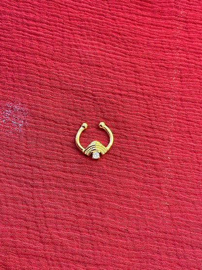 92.5 silver gold plated classy septum