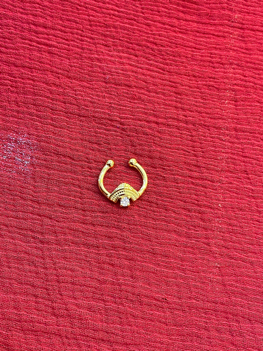 92.5 silver gold plated classy septum