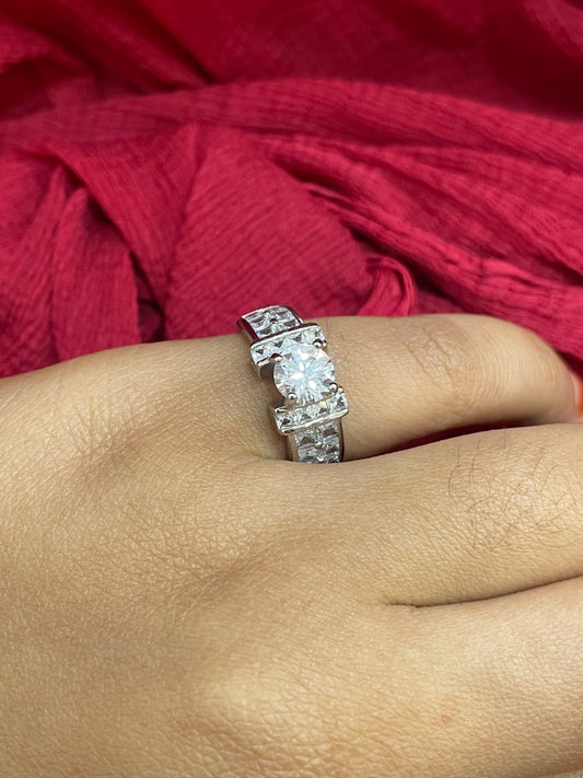 92.5 Silver Stylish Classy Ring for Women Size 14 | Elegant Premium Finish | Modern Jewellery