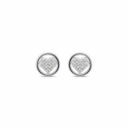 92.5 Silver Heart Shape Studs | Stylish Elegant Design | Jewellery