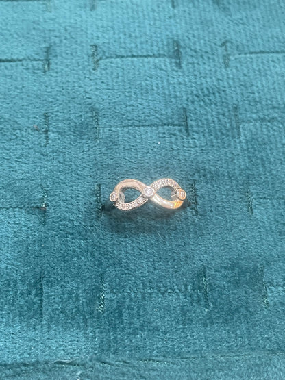 92.5 Silver Infinity Ring for Women Size 13 | Stylish Endless Loop Motif | Elegant Gift Jewellery