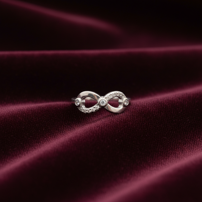 92.5 Silver Infinity Ring for Women Size 13 | Stylish Endless Loop Motif | Elegant Gift Jewellery
