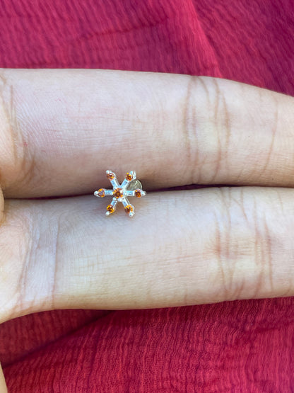 92.5 Silver Modern Second Studs / Nose Pin (Single Piece) | Sleek Stylish Design | Jewellery