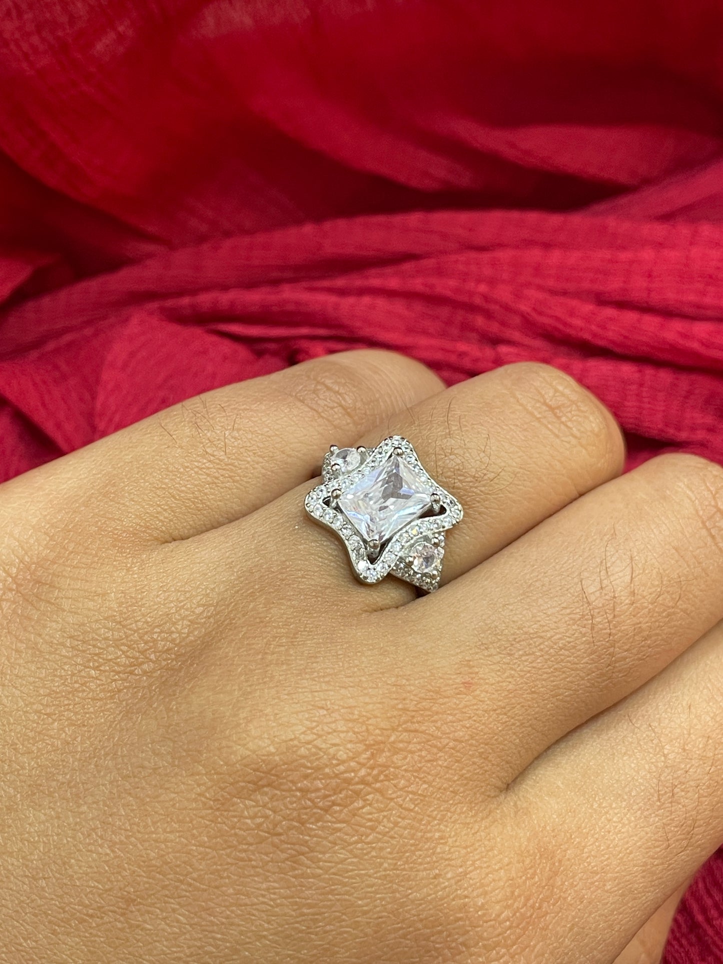 92.5 Silver Stylish Ring for Women Size 12 | Elegant Modern Design | Daily Wear Jewellery